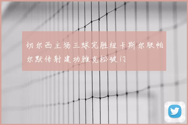 切尔西主场三球完胜纽卡斯尔联帕尔默传射建功雅克松破门